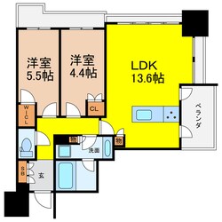 シエリアタワー大阪天満橋の物件間取画像